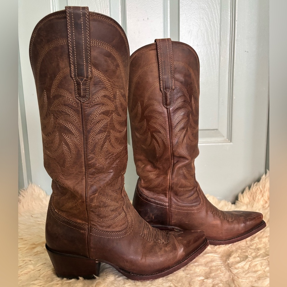 Tecovas The Annie Boots in Café Leather size 8
